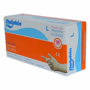 Dolphin Pudrasız Latex Eldiven 100 lü (L)