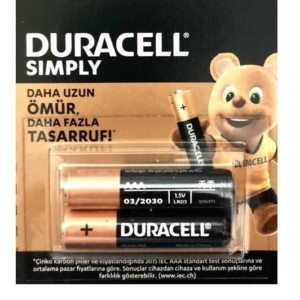 Duracell Kumanda Pili AAA 2 Li Paket